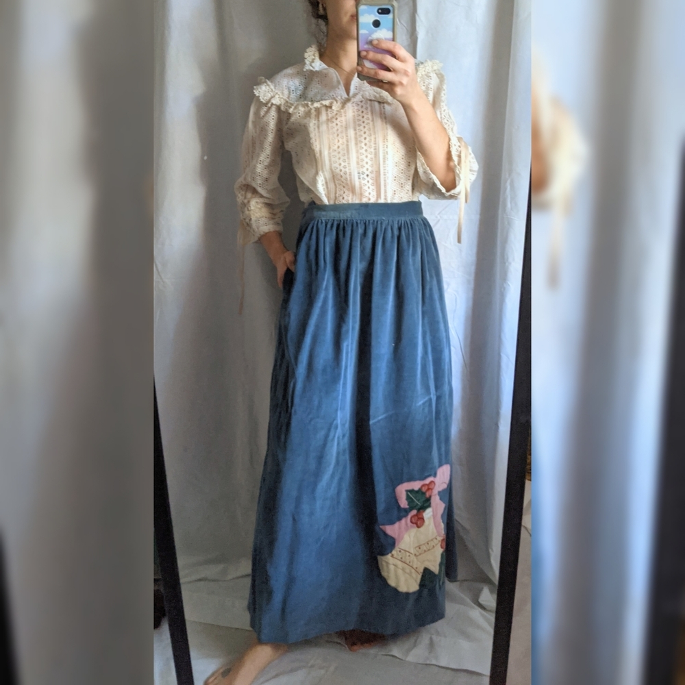 Vintage Velvet Christmas Skirt